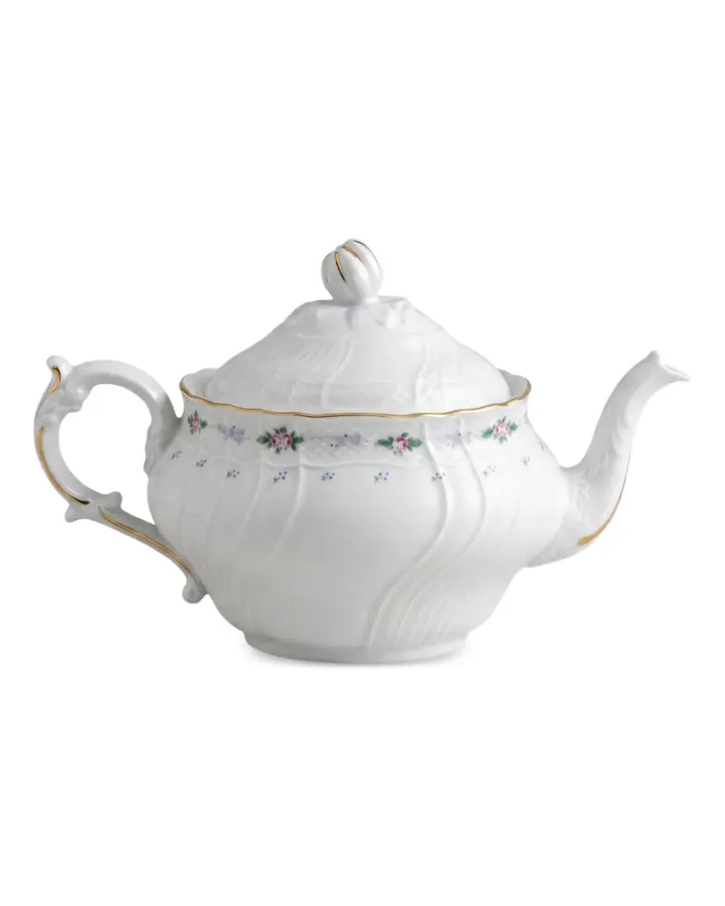 Ginori 1735 Vecchio Ginori Teekanne mit Blumenprint - Weiß Weiß