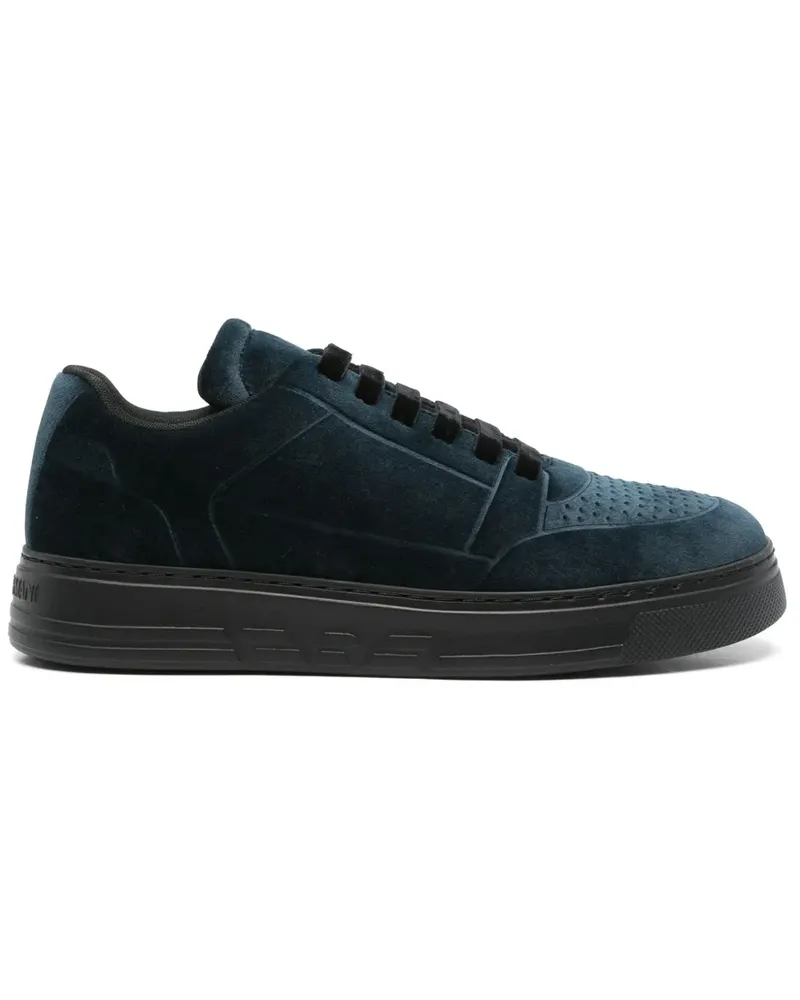 Emporio Armani Sneakers aus Samt - Blau Blau
