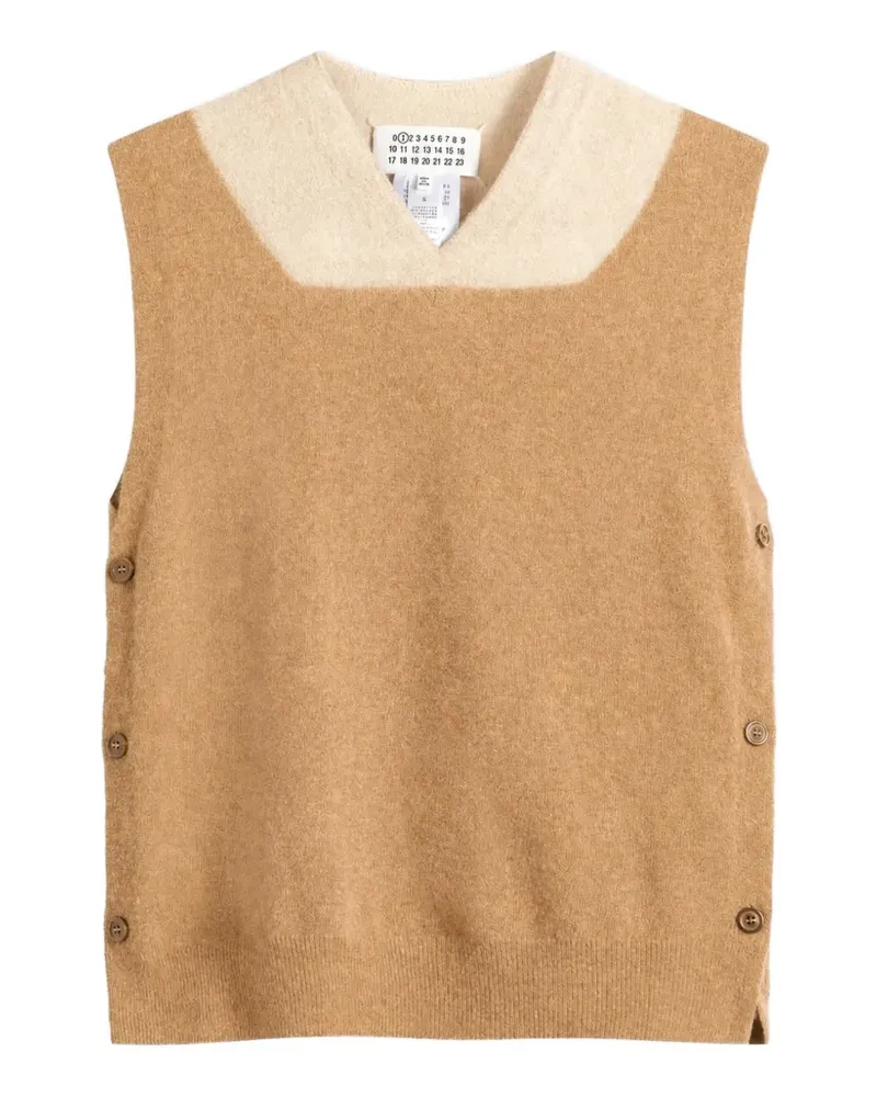 Maison Margiela Fuse knit vest - Nude Nude