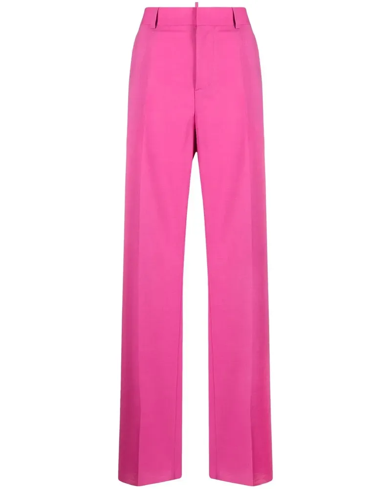 Dsquared2 High-Waist-Hose mit weitem Bein - Rosa Rosa