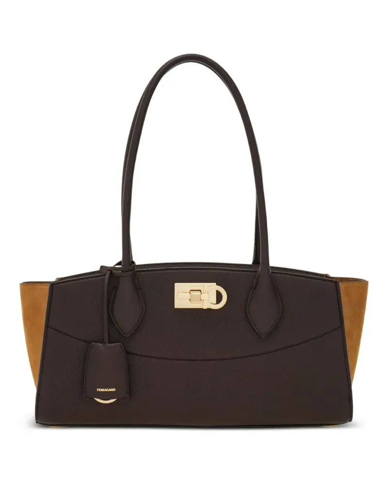 Ferragamo Studio Soft East-West-Tasche (M) - Braun Braun