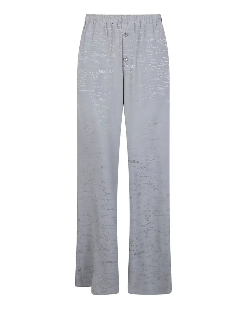 Maison Margiela buttoned patterned straight trousers - Grau Grau