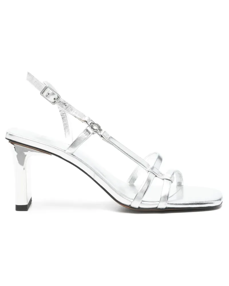 Maje Sandalen mit metallischen Riemen 80mm - Silber Silber