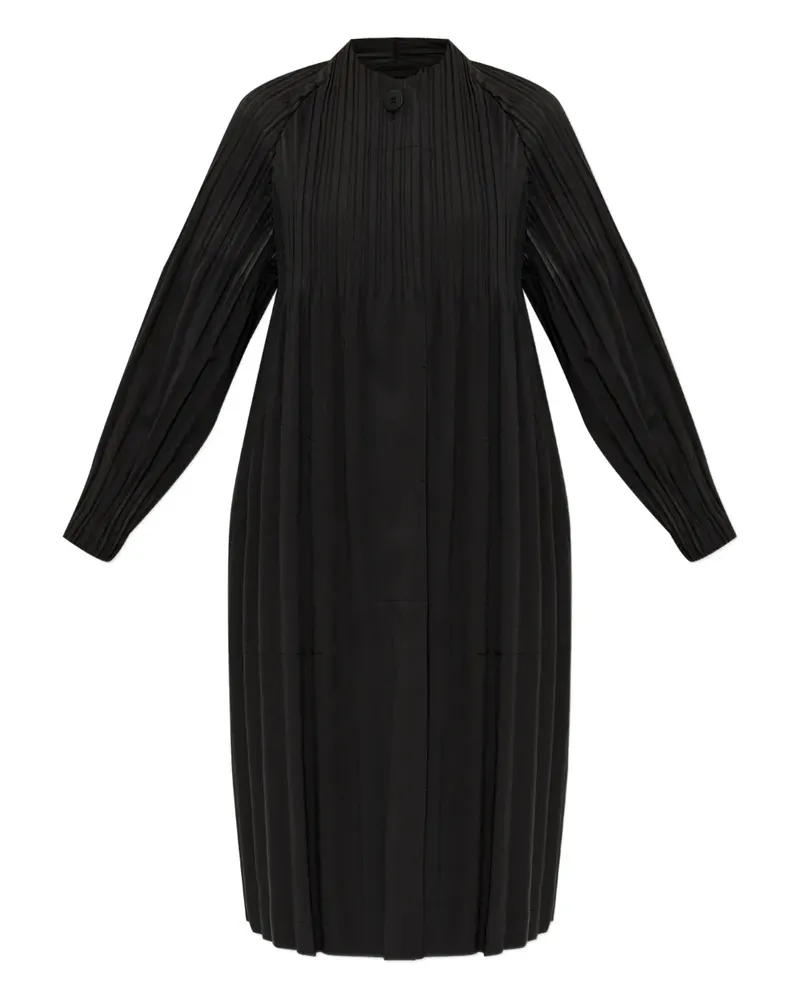 Issey Miyake Mantel mit Falten - Schwarz Schwarz