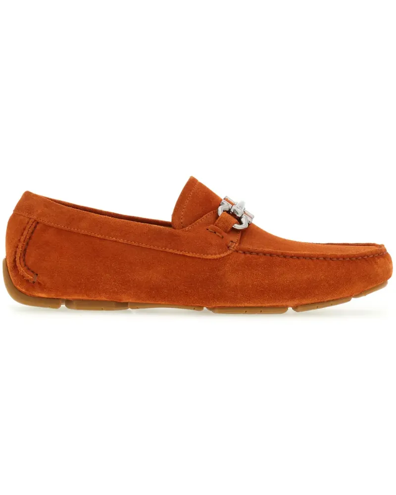 Ferragamo Gancini Loafer aus Wildleder - Orange Orange
