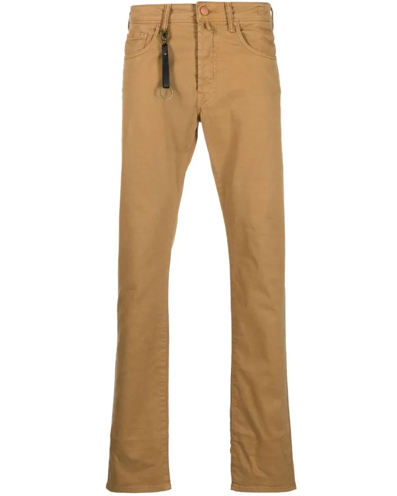 Incotex Tief sitzende Slim-Fit-Hose - Braun Braun