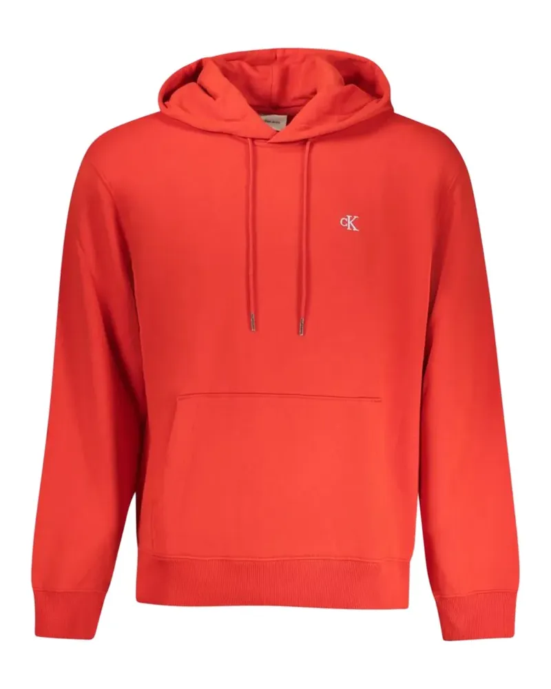 Calvin Klein logo-print drawstring hoodie - Rot Rot