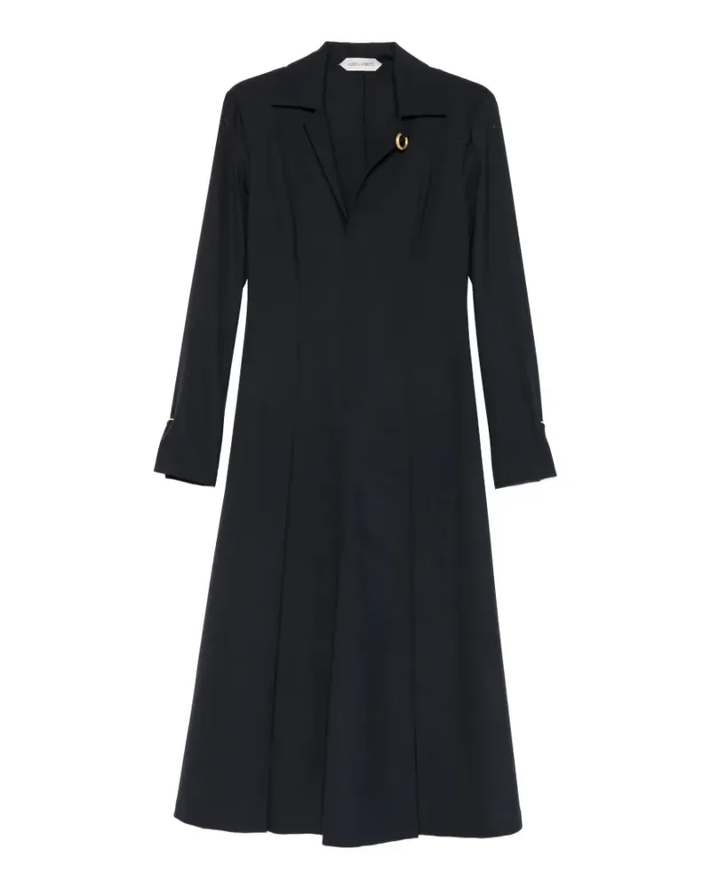 Alberta Ferretti Midikleid mit Falten - Blau Blau