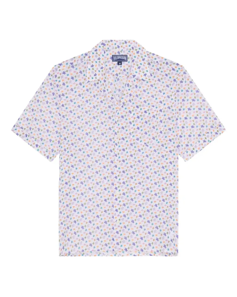 Vilebrequin Hemd mit Schildkröten-Print - Weiß Weiß