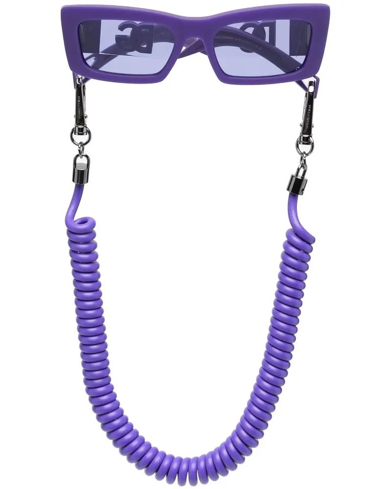 Dolce & Gabbana Sonnenbrille mit eckigem Gestell - Violett Violett