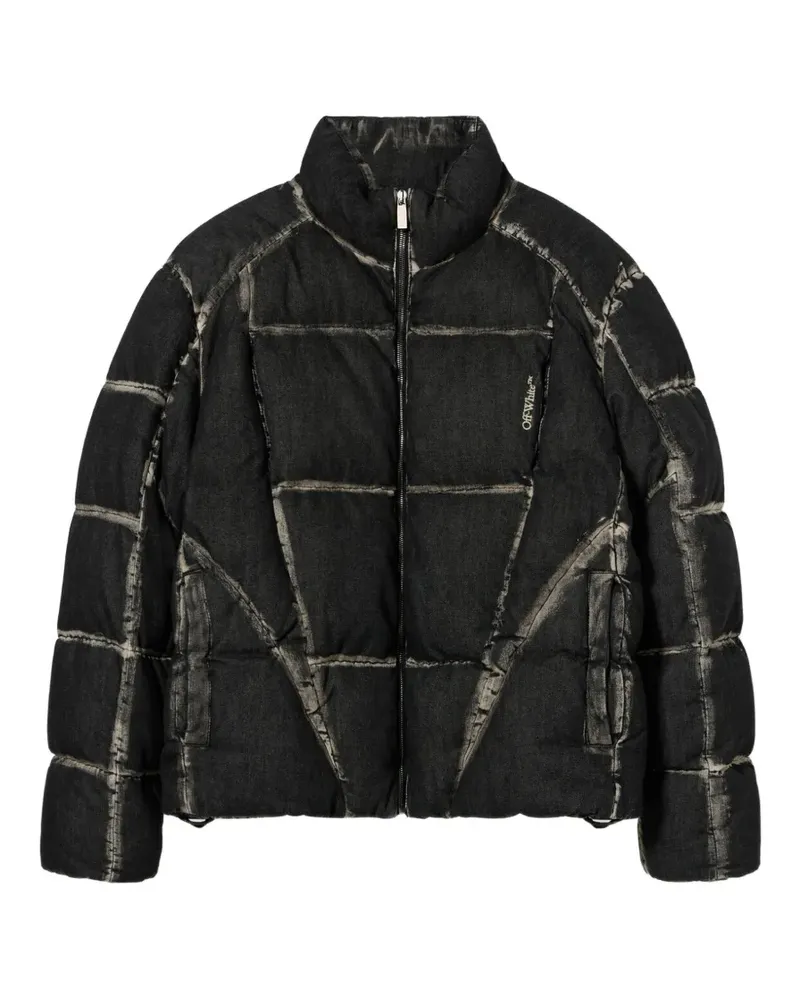 OFF-WHITE Bookish Racing puffer jacket - Schwarz Schwarz