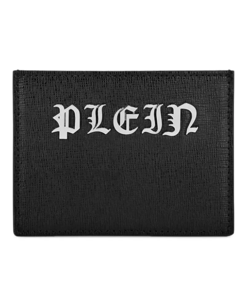 Philipp Plein Kartenetui mit Monogramm-Schild - Schwarz Schwarz