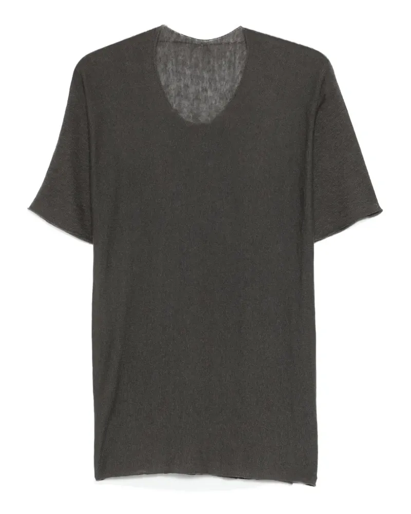 Label Under Construction T-Shirt mit rundem Ausschnitt - Grau Grau