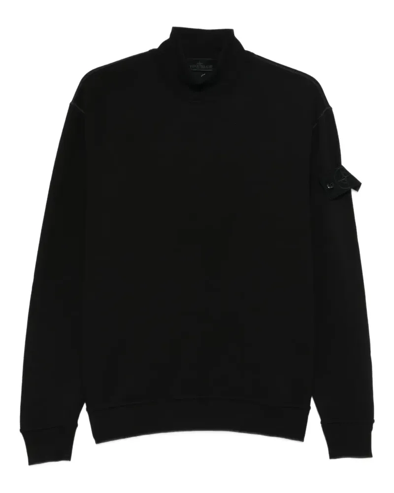 Stone Island high-neck patch sweatshirt - Schwarz Schwarz