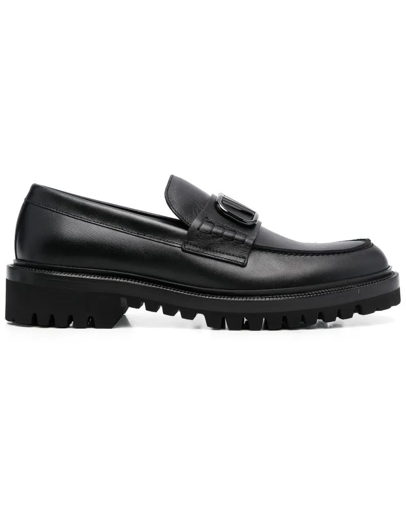 Valentino Garavani Loafer mit VLogo - Schwarz Schwarz