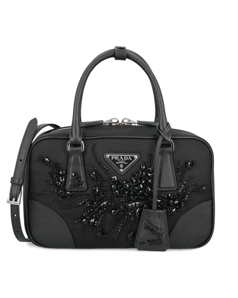 Prada Mini-Tasche mit Kristallen - Schwarz Schwarz
