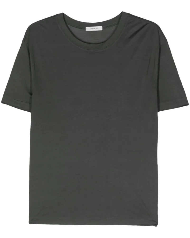 Christophe Lemaire T-Shirt aus Seiden-Jersey Grün