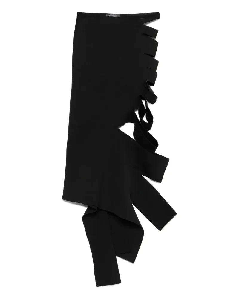 Thierry Mugler Asymmetrischer Rock - Schwarz Schwarz