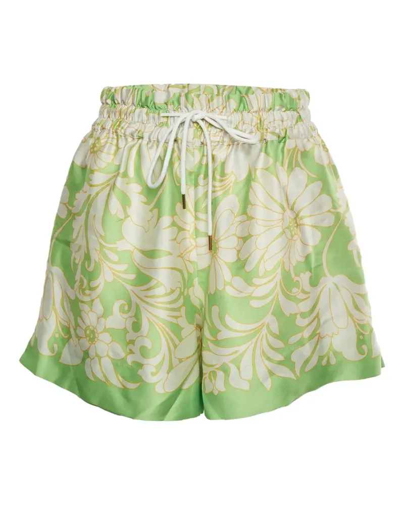 Sandro daisy-print shorts - Grün Grün