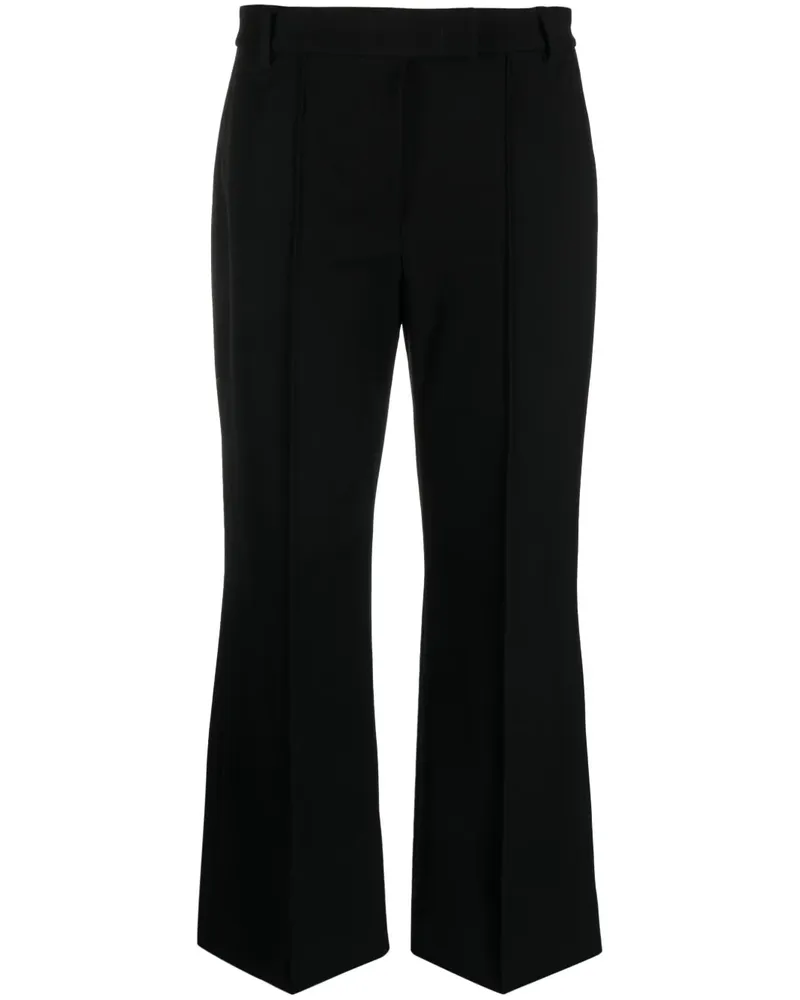 Max Mara Ausgestellte Cropped-Hose - Schwarz Schwarz