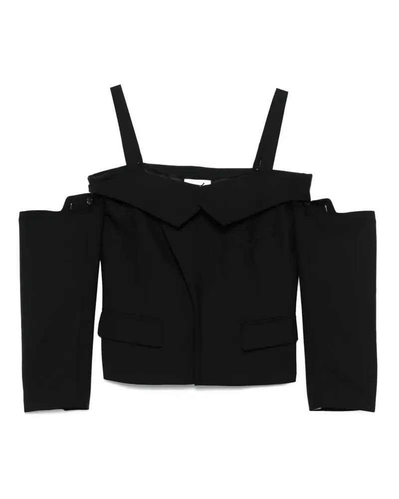 Noir Kei Ninomiya Schulterfreies Oberteil - Schwarz Schwarz
