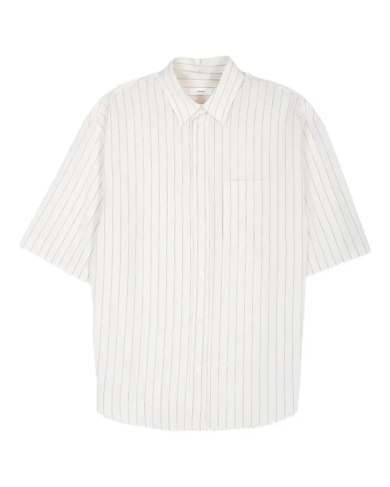 Mauro Grifoni Celeste striped short-sleeved shirt - Nude Nude