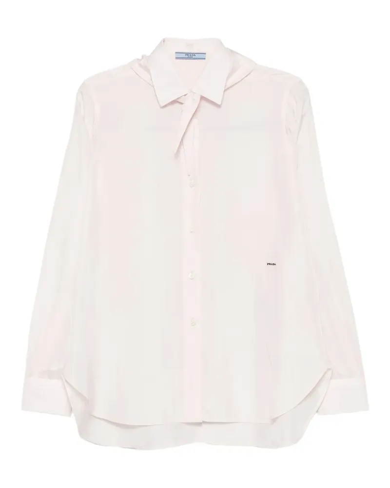 Prada logo-embroidered shirt - Rosa Rosa