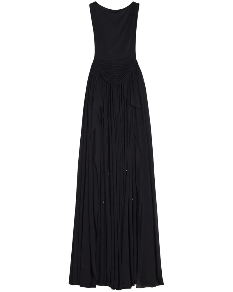 Lanvin Drapiertes Abendkleid - Schwarz Schwarz