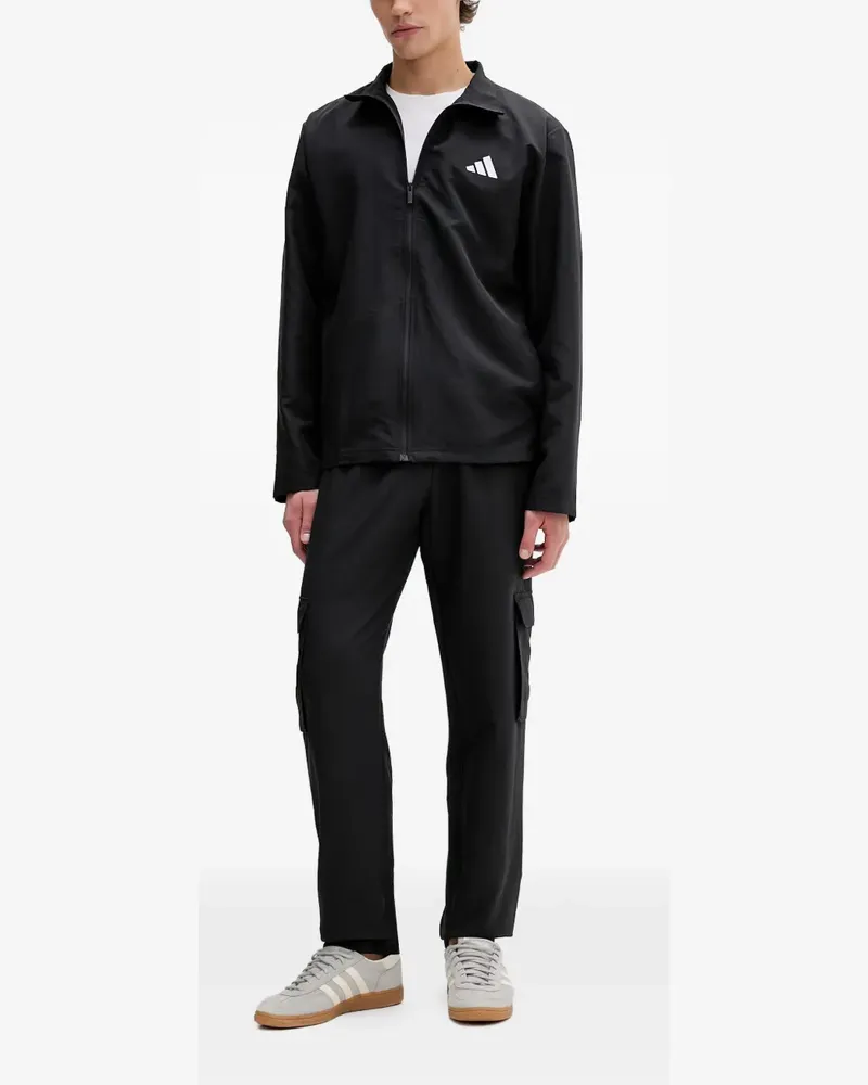 adidas logo-detail tracksuit - Schwarz Schwarz