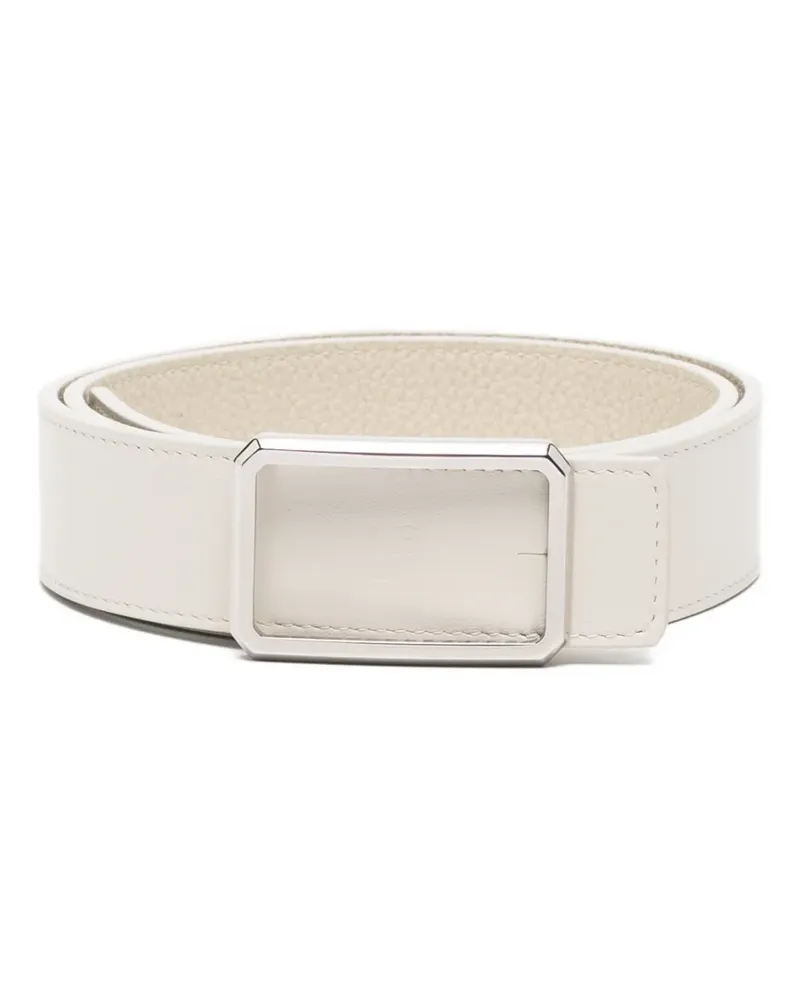 Maison Boinet rectangular-buckle belt - Nude Nude