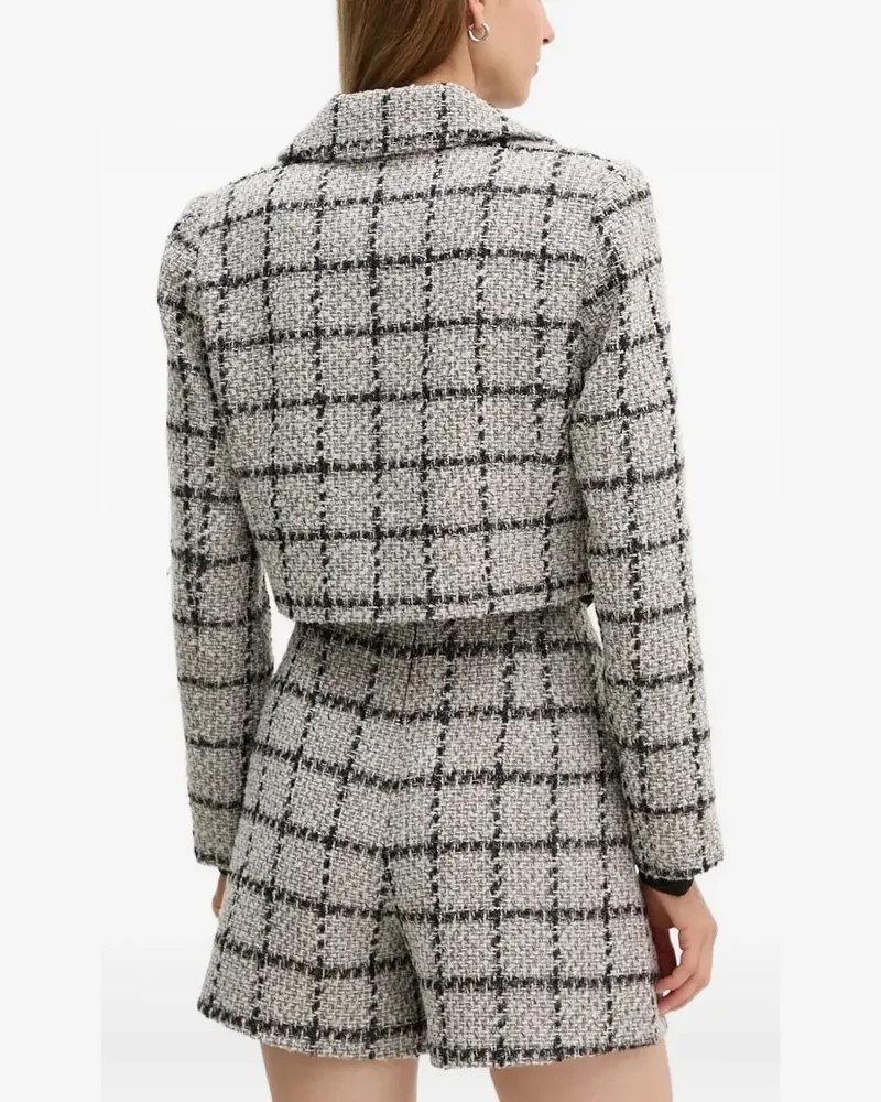 BRUUNS BAZAAR Karierter Cropped-Blazer - Nude Nude
