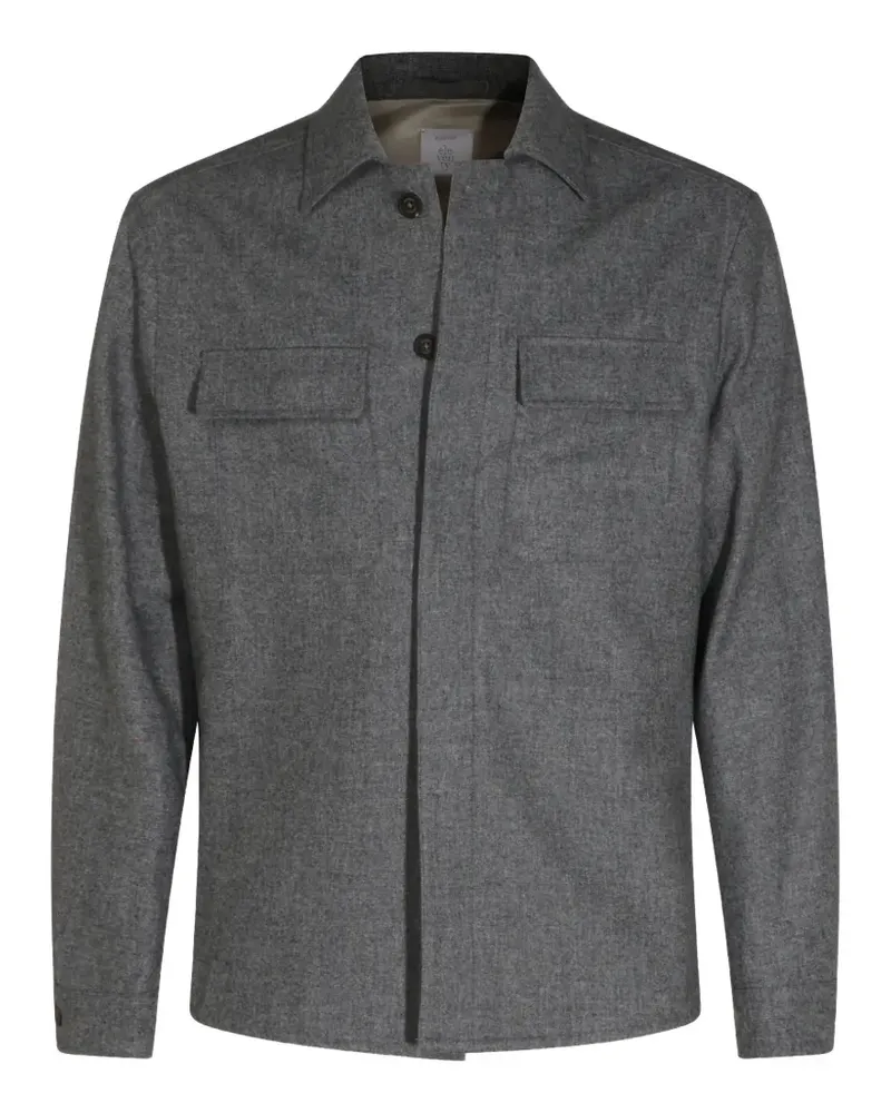Eleventy Hemdjacke mit Klappentasche - Grau Grau