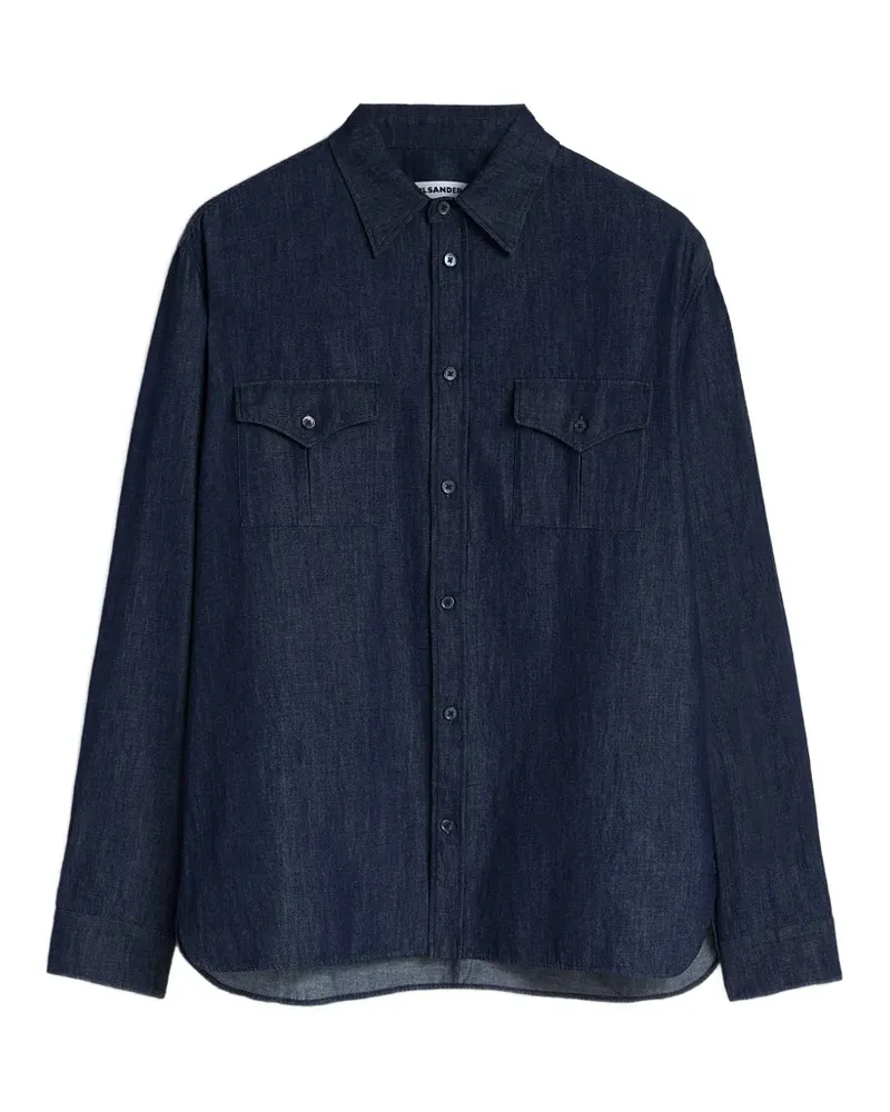 Jil Sander cotton chambray shirt - Blau Blau