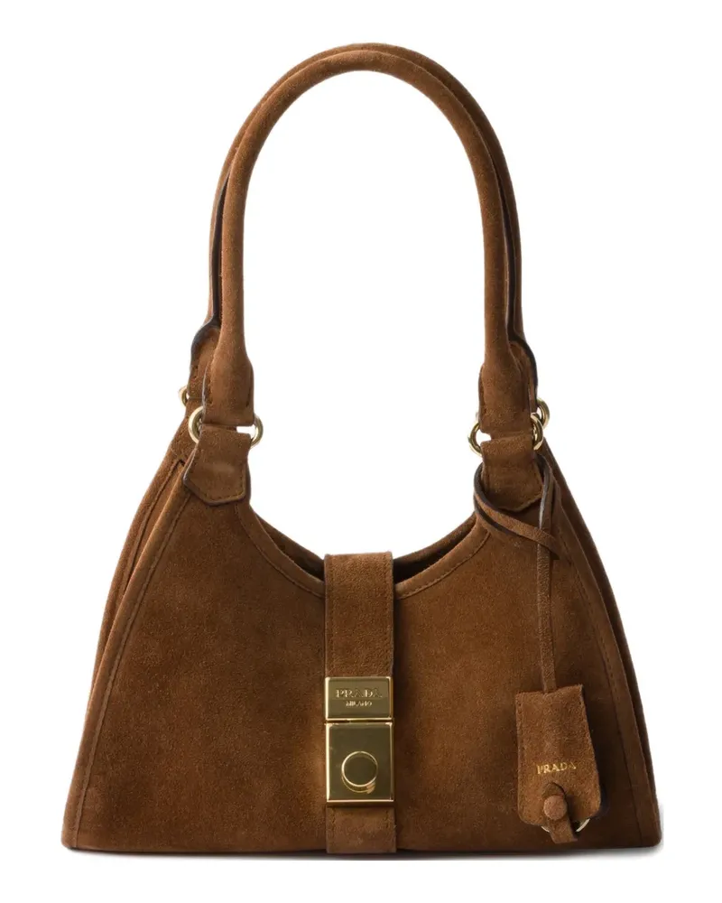 Prada Kleiner Shopper aus Wildleder - Braun Braun