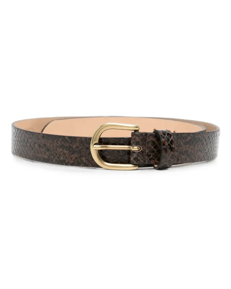 Isabel Marant Zap leather belt - Braun Braun