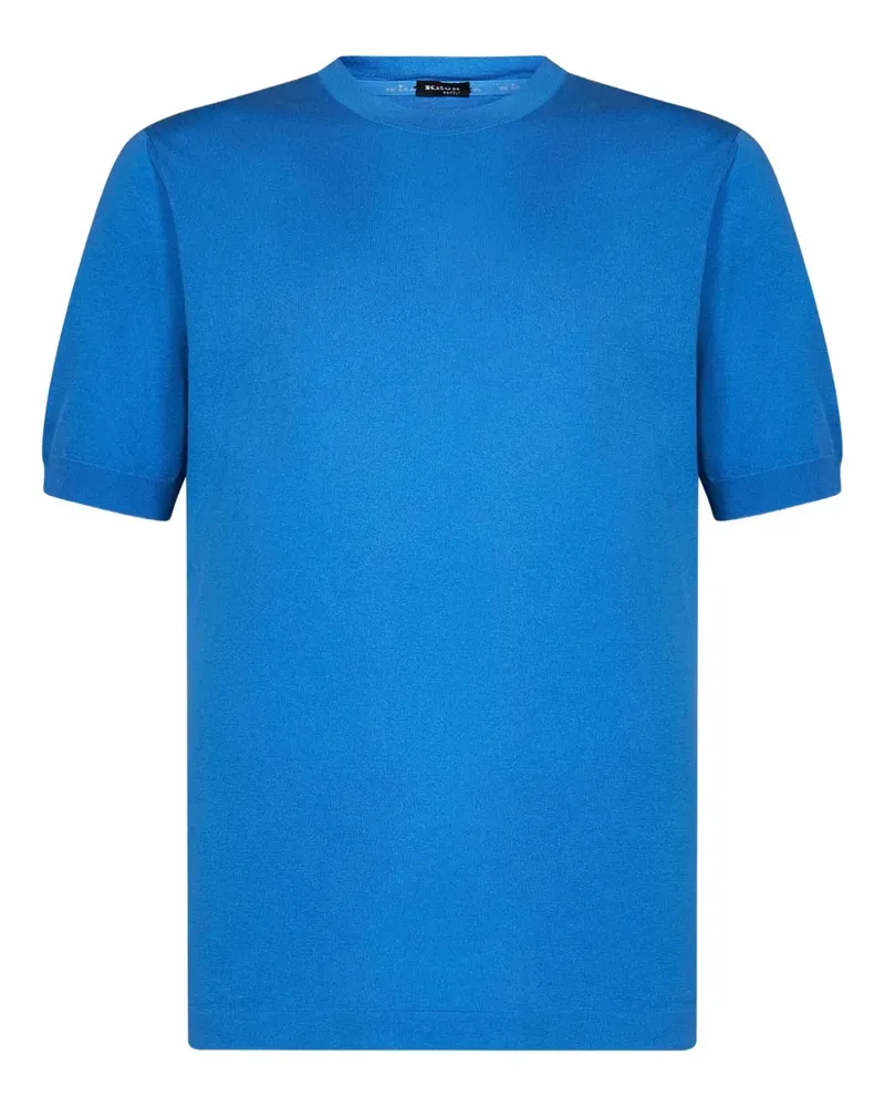 Kiton T-Shirt mit Rundhalsausschnitt - Blau Blau