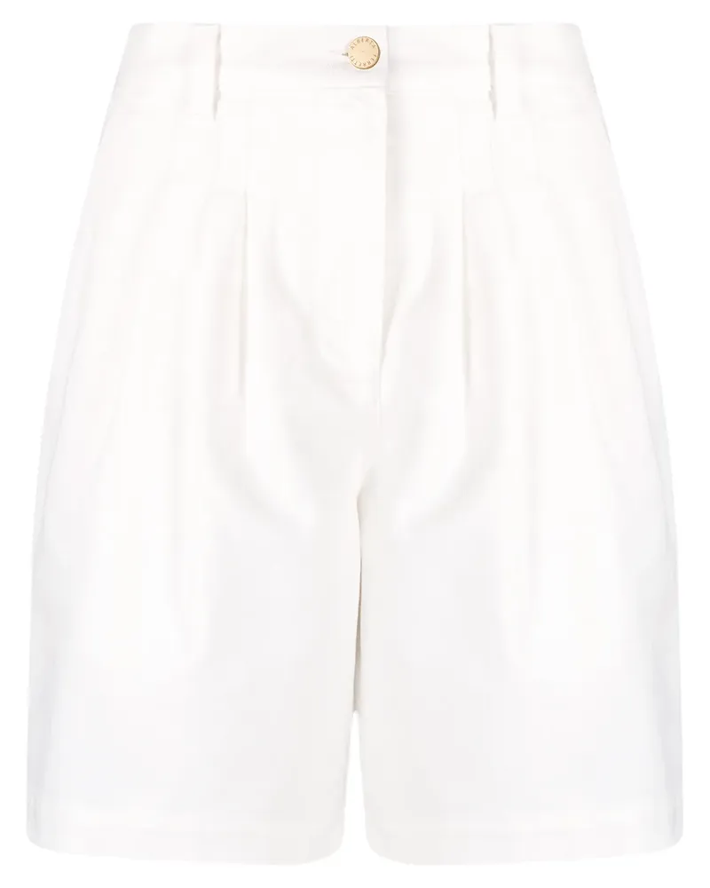 Alberta Ferretti Hoch sitzende Jeans-Shorts - Weiß Weiß