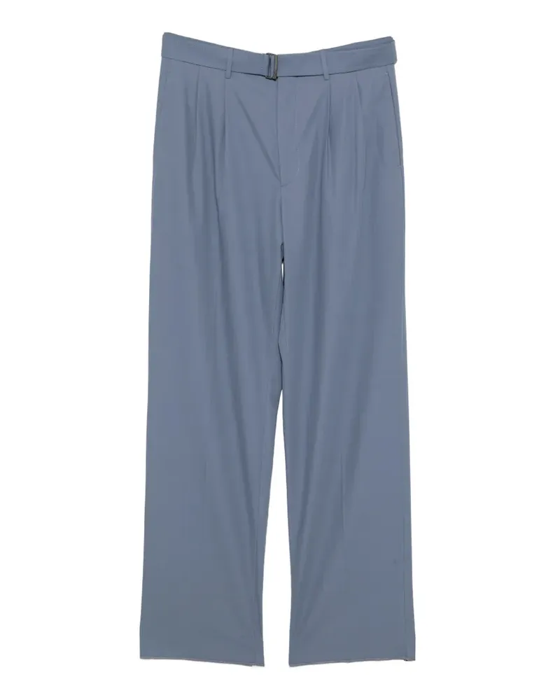 Tagliatore belted straight-leg trousers - Blau Blau