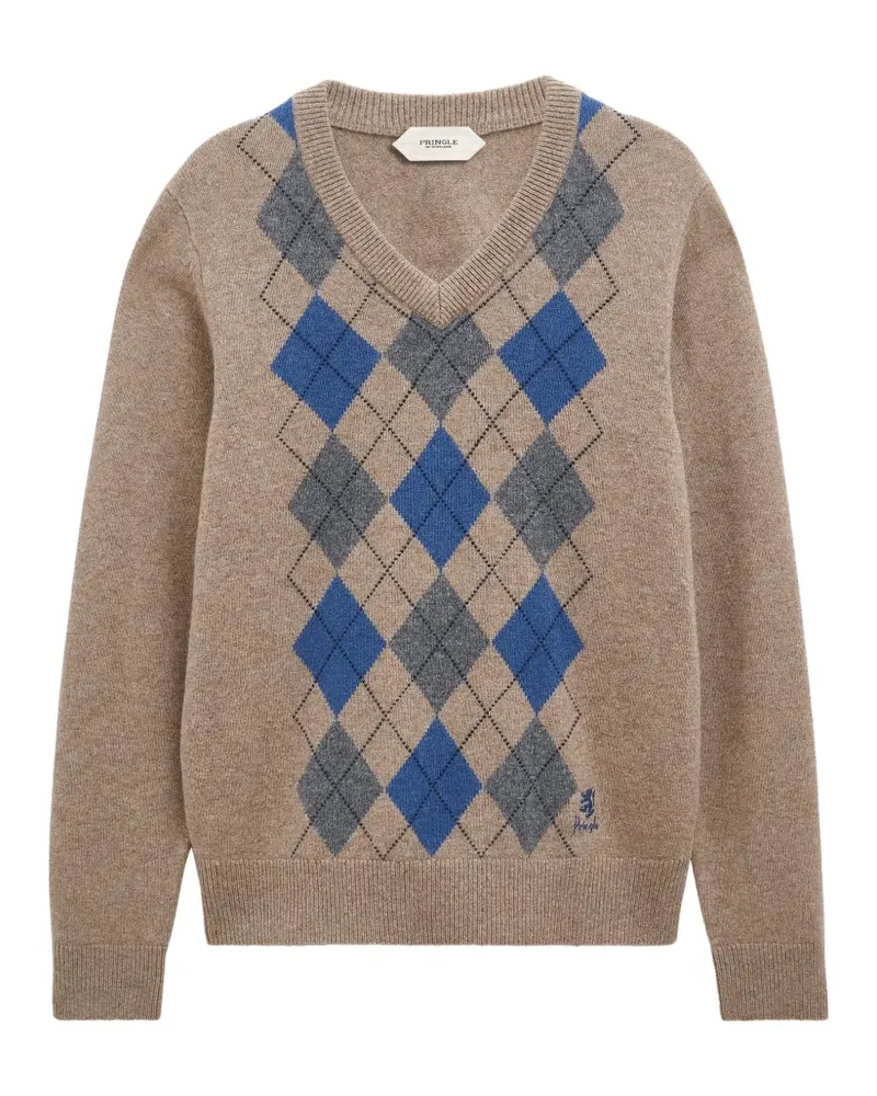 Pringle of Scotland Pullover mit Argyle-Muster - Nude Nude