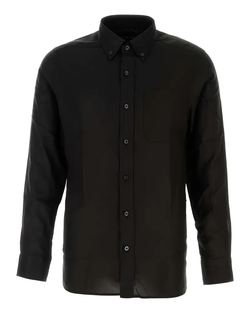 Tom Ford Schmales Hemd mit Knöpfen - Schwarz Schwarz