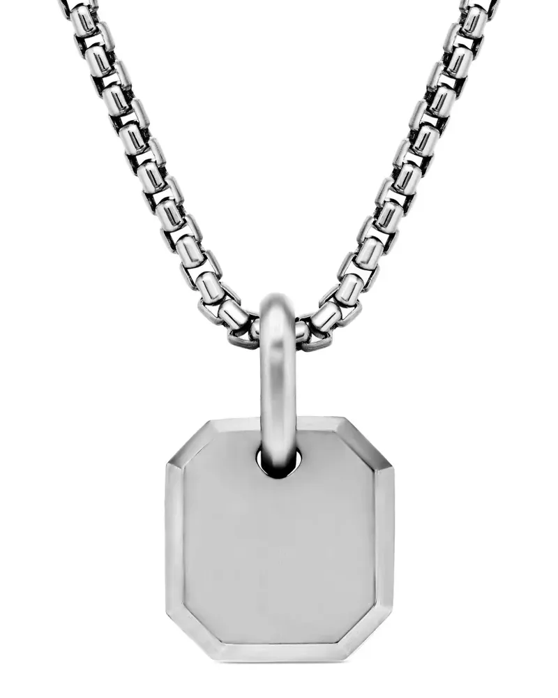 David Yurman Achteckiger Sterlingsilber-Amulettanhänger Silber