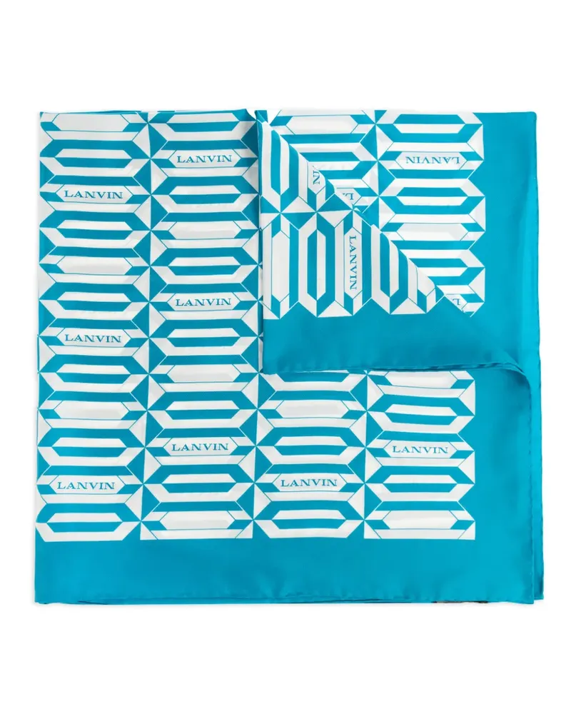 Lanvin geometric-printed scarf - Blau Blau