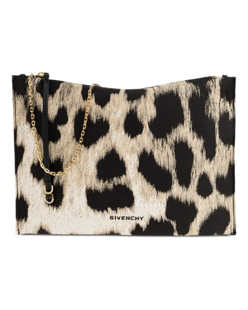 Givenchy Voyou Schultertasche mit Leopardenprint - Nude Nude
