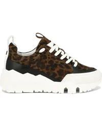 Pierre Hardy Street Life Sneakers mit Leoparden-Print Braun