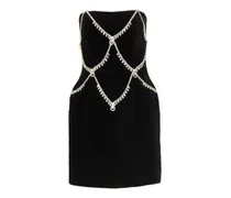 Novee Minikleid aus Samt mit Kristallverzierung - Schwarz