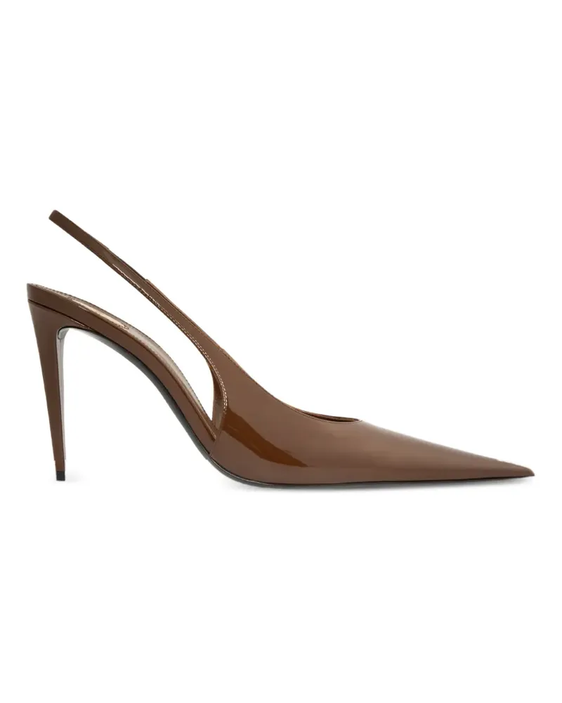 Saint Laurent Guermantes patent slingback pumps - Braun Braun