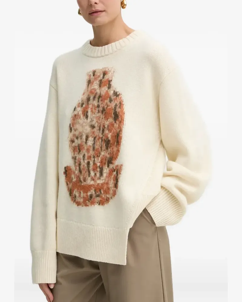 AERON Pullover mit abstraktem Muster - Nude Nude