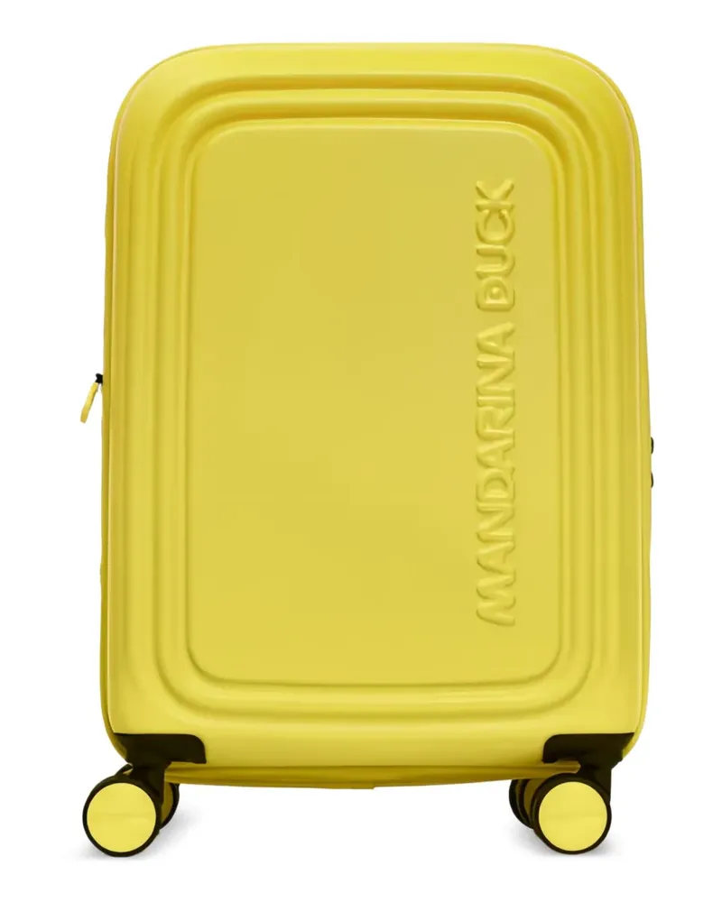 Mandarina Duck Rollkoffer mit Logo-Prägung - Gelb Gelb