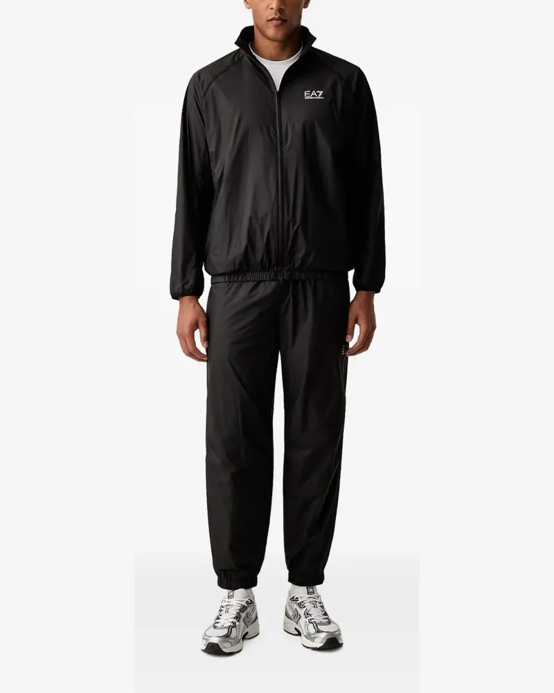 EA7 Jogginganzug mit Logo-Print - Schwarz Schwarz
