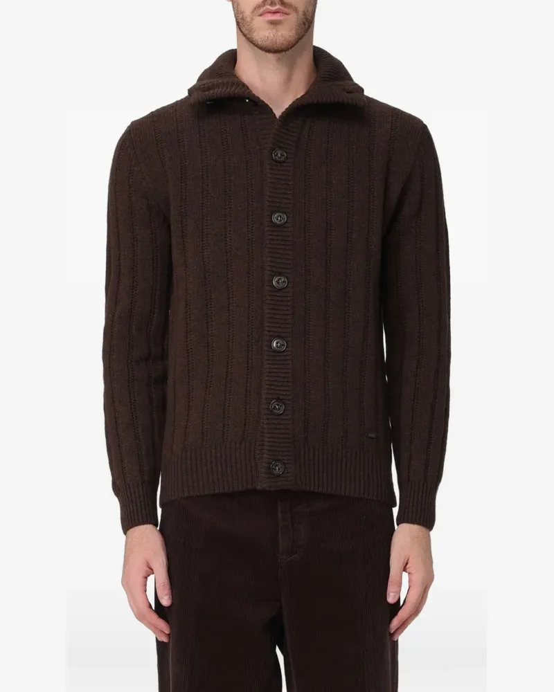 Brooksfield ribbed wool sweater - Braun Braun